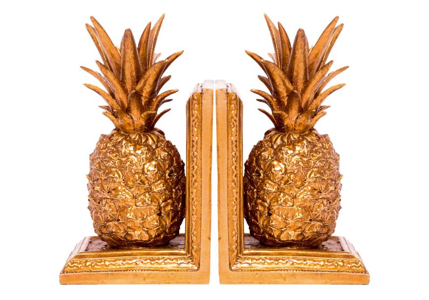 Aparadores de livros de metal, <strong>Casa Água de Coco</strong>, R$ 359, o par