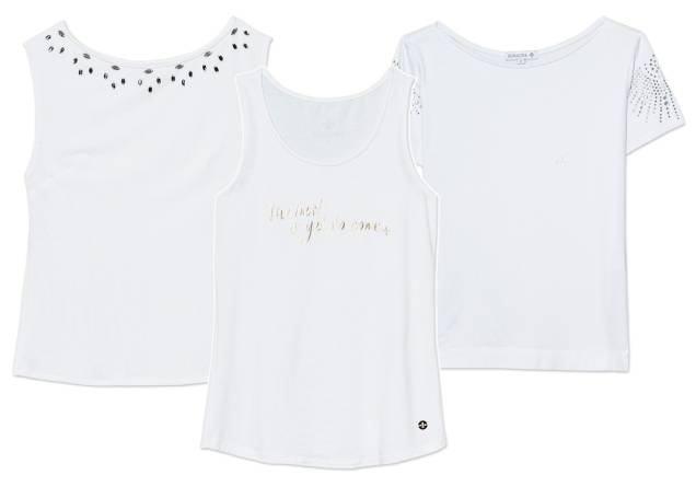 <strong>Dudalina</strong>. À procura de tops brancos com "algo a mais" para compor o look da virada? A Dudalina traz modelos com aplicações e detalhes metalizados. <strong>Dudalina</strong>. À procura de tops brancos com "algo a mais" para compor o look da virada? A Dudalina traz modelos com aplicações e detalhes metalizados.