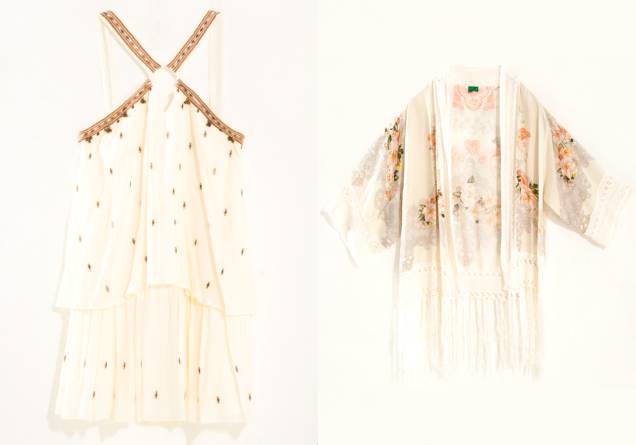 <strong>Farm</strong>. O quimono de crochê (R$ 498) e o vestido bordado (R$ 519) são os carros chefe da coleção de Réveillon da etiqueta carioca. <strong>Farm</strong>. O quimono de crochê (R$ 498) e o vestido bordado (R$ 519) são os carros chefe da coleção de Réveillon da etiqueta carioca.