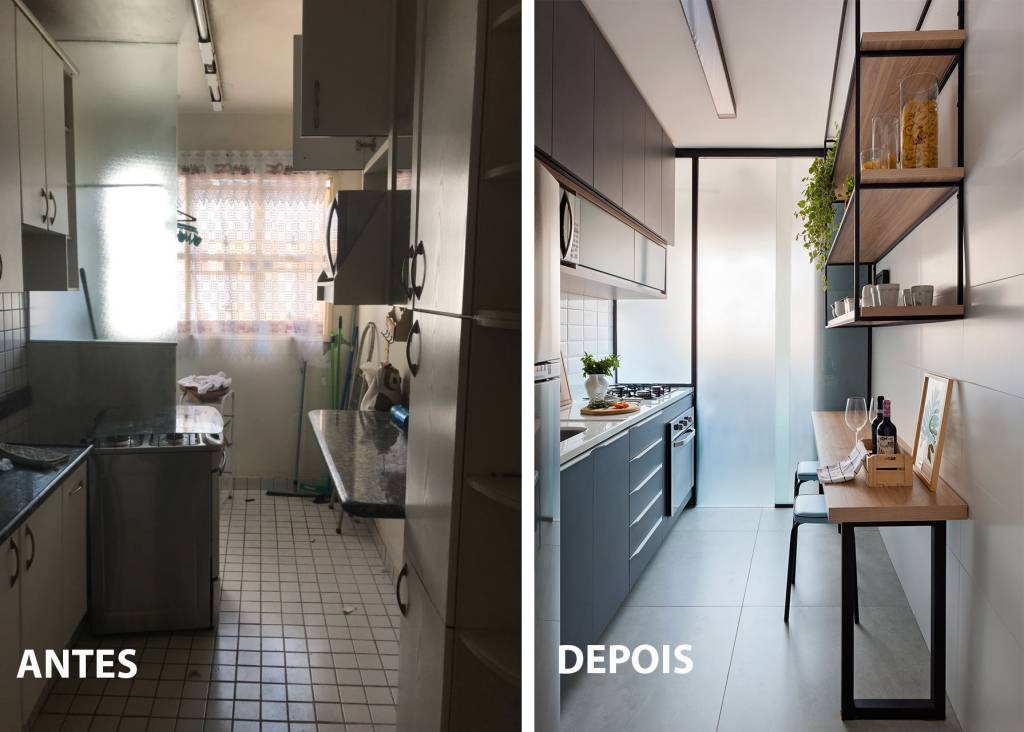 Antes e depois cozinha – Dois Quartos Arquitetura Antes e depois cozinha – Dois Quartos Arquitetura
