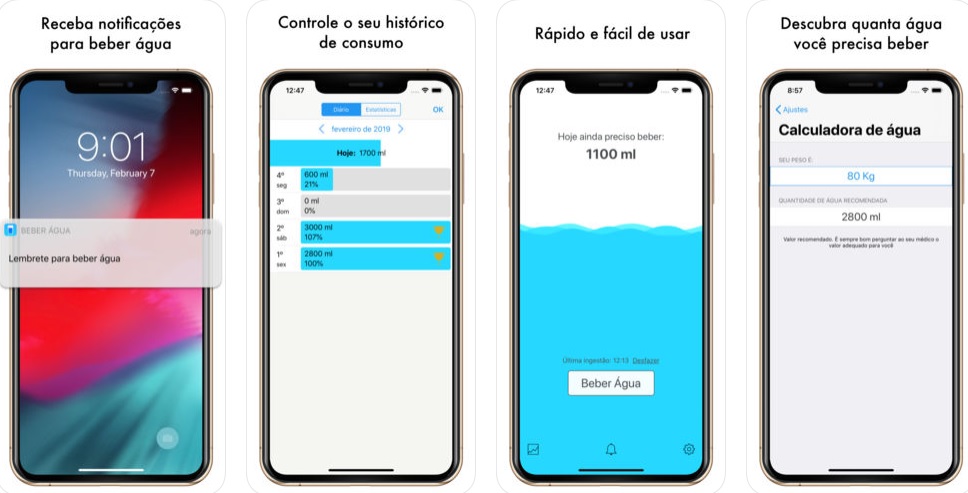 App beber água App beber água