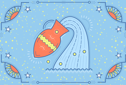 Ilustração signo de Aquário