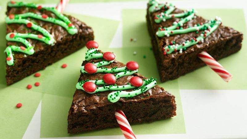 Brownies em formato de árvore de Natal brownies-arvores-natal-betty-crocker_01