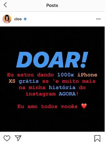 Instagram de Cleo hackeado