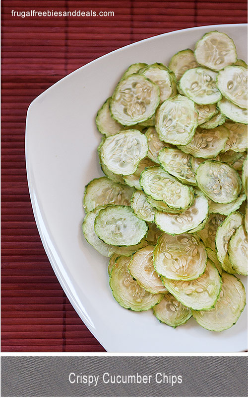 Reprodução/Frugal Living Mom Chips de pepino