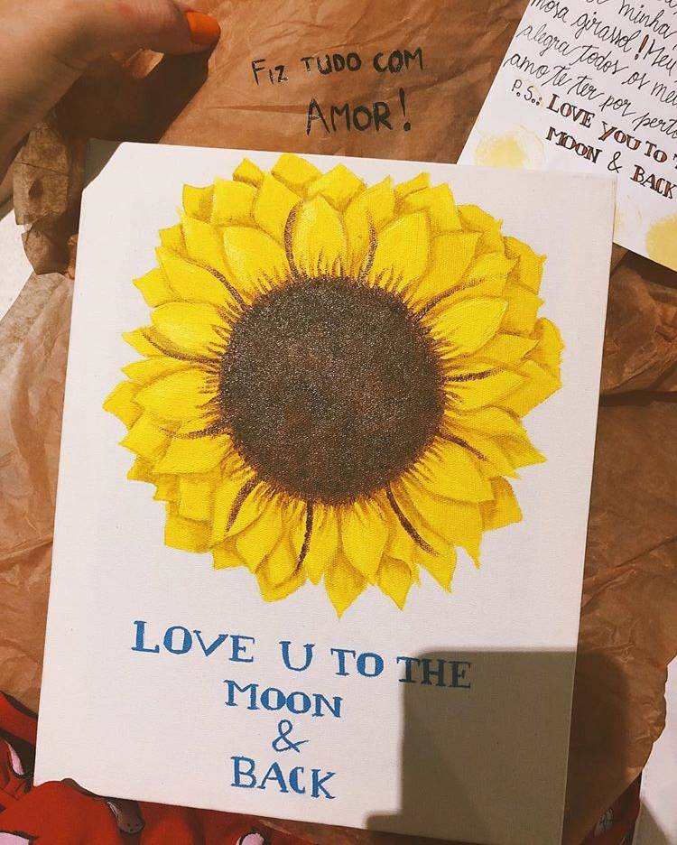 Desenho pintado por irmã de Bruna Marquezine Desenho pintado por irmã de Bruna Marquezine