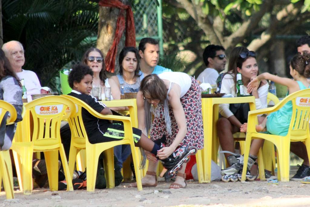 Drica Moraes com o filho Mateus