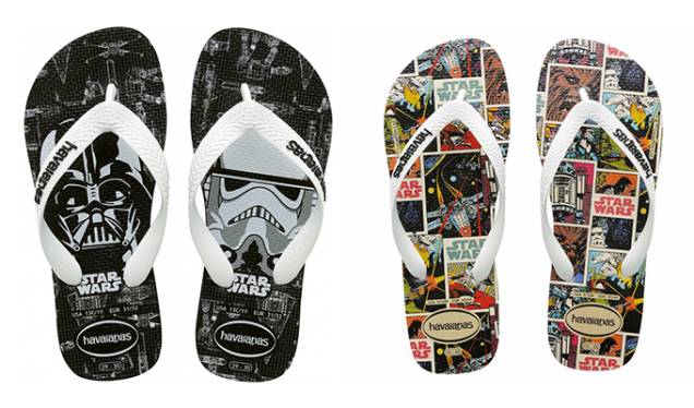 <b>Havaianas Star Wars</b>
Opção fácil de agradar, é possível escolher entre vários modelos e cores diferentes com os personagens da série. <b>De R$ 27,90 a R$ 39,90 (www.havaianas.com.br)</b> <b>Havaianas Star Wars</b>
Opção fácil de agradar, é possível escolher entre vários modelos e cores diferentes com os personagens da série. <b>De R$ 27,90 a R$ 39,90 (www.havaianas.com.br)</b>