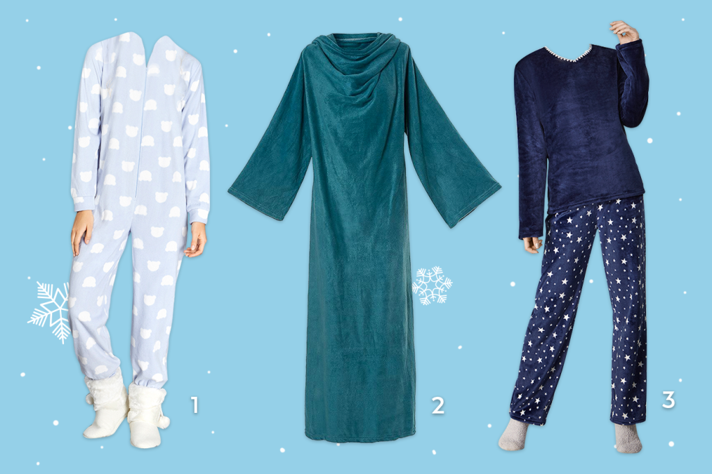 pijamas e cobertores para aquecer o corpo no inverno 2017
