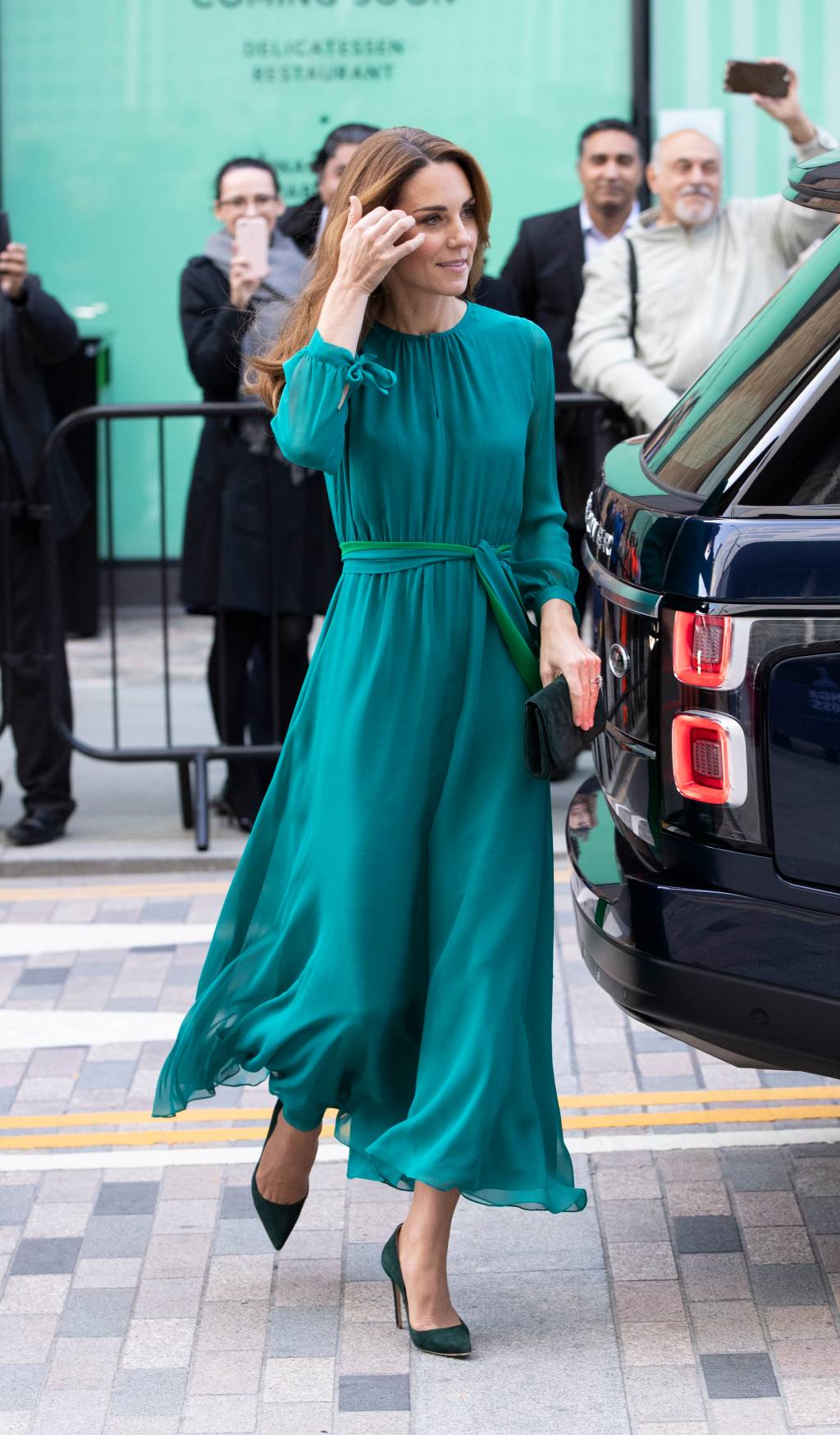 Kate Middleton Vestido Verde Azulado Kate Middleton Vestido Verde Azulado