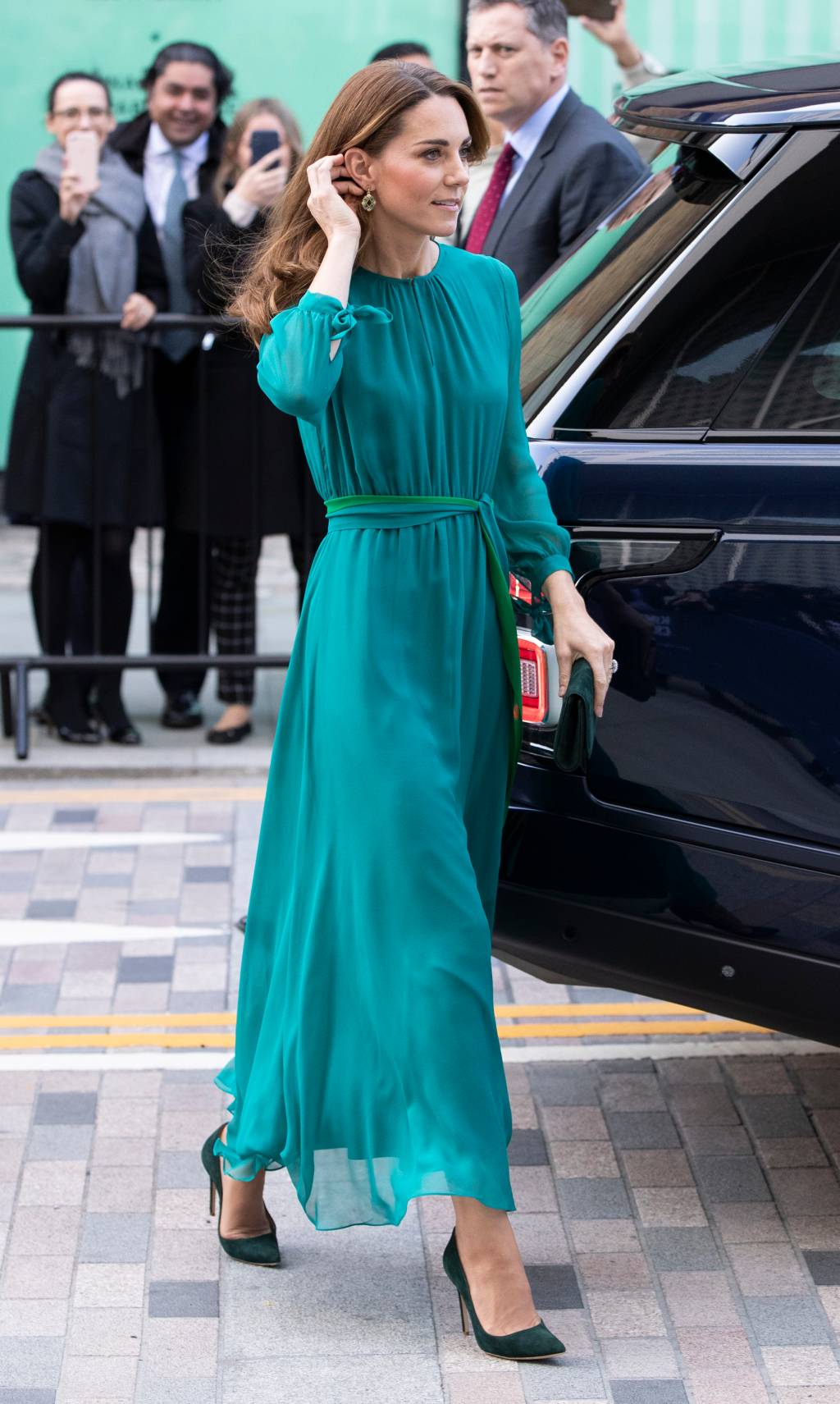 Kate Middleton Vestido Verde Azulado Kate Middleton Vestido Verde Azulado