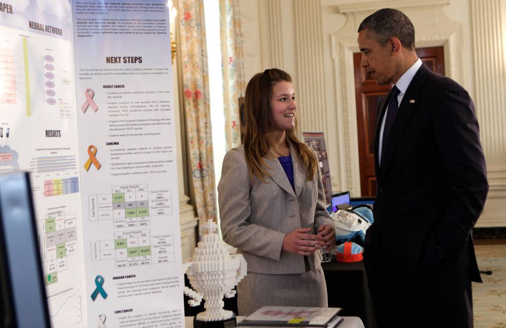 Brittany e o Presidente Obama President Obama Hosts White House Science Fair