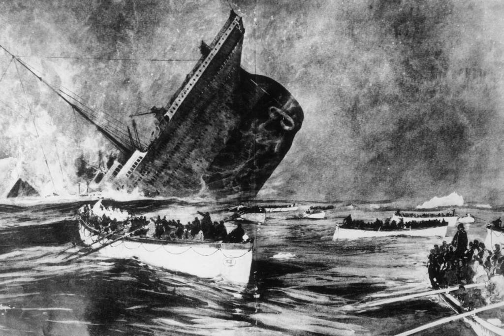 Titanic afundando Titanic afundando
