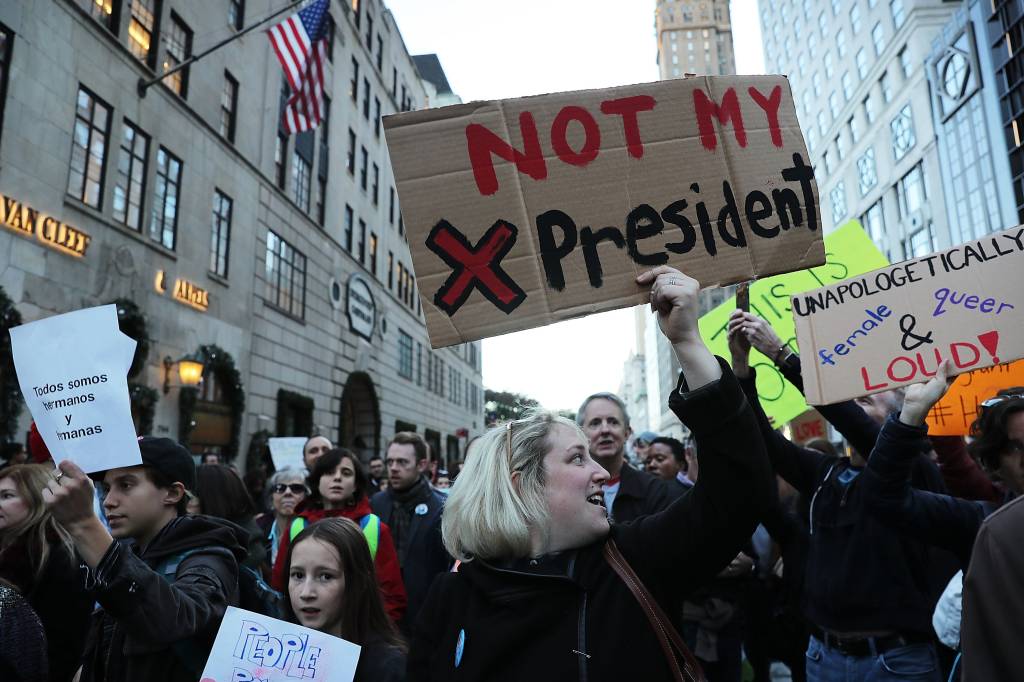 Anti-Trump Protesters Continue To Demonstrate Across The Country