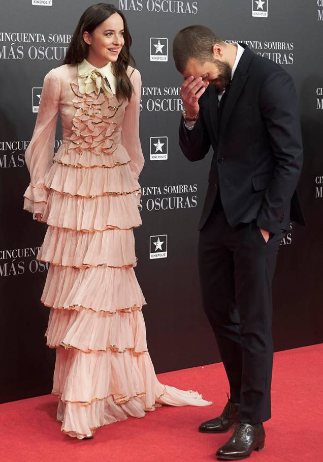 <strong>Jamie Dornan</strong> e <strong>Dakota Johnson</strong> em Madri. <strong>Jamie Dornan</strong> e <strong>Dakota Johnson</strong> em Madri.