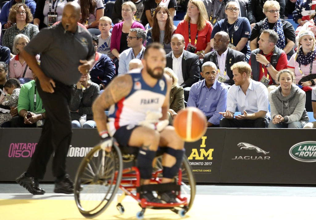Principe Harry e Barack OBama nos Invictus Games Toronto