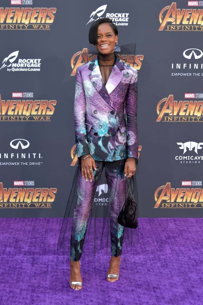 Letitia Wright na pré-estreia de “Vingadores: Guerra Infinita” Letitia Wright na pré-estreia de “Vingadores: Guerra Infinita”