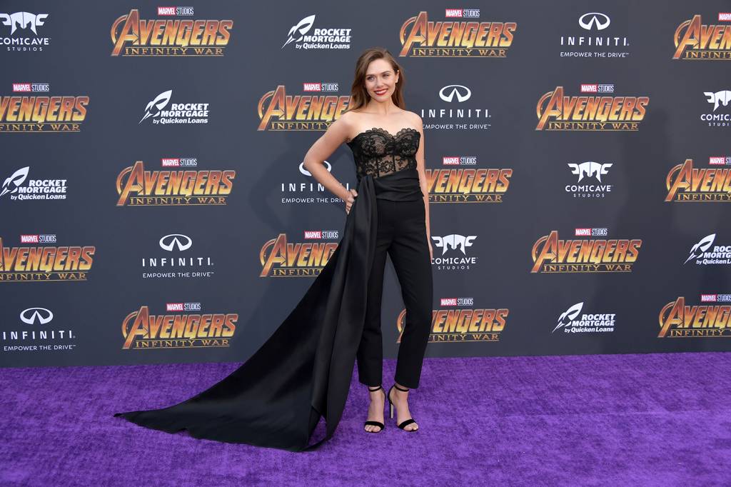 Elizabeth Olsen na pré-estreia de “Vingadores: Guerra Infinita”