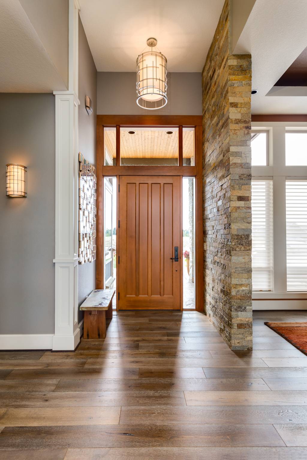 feng shui Front Door and Entryway in Luxury Home
