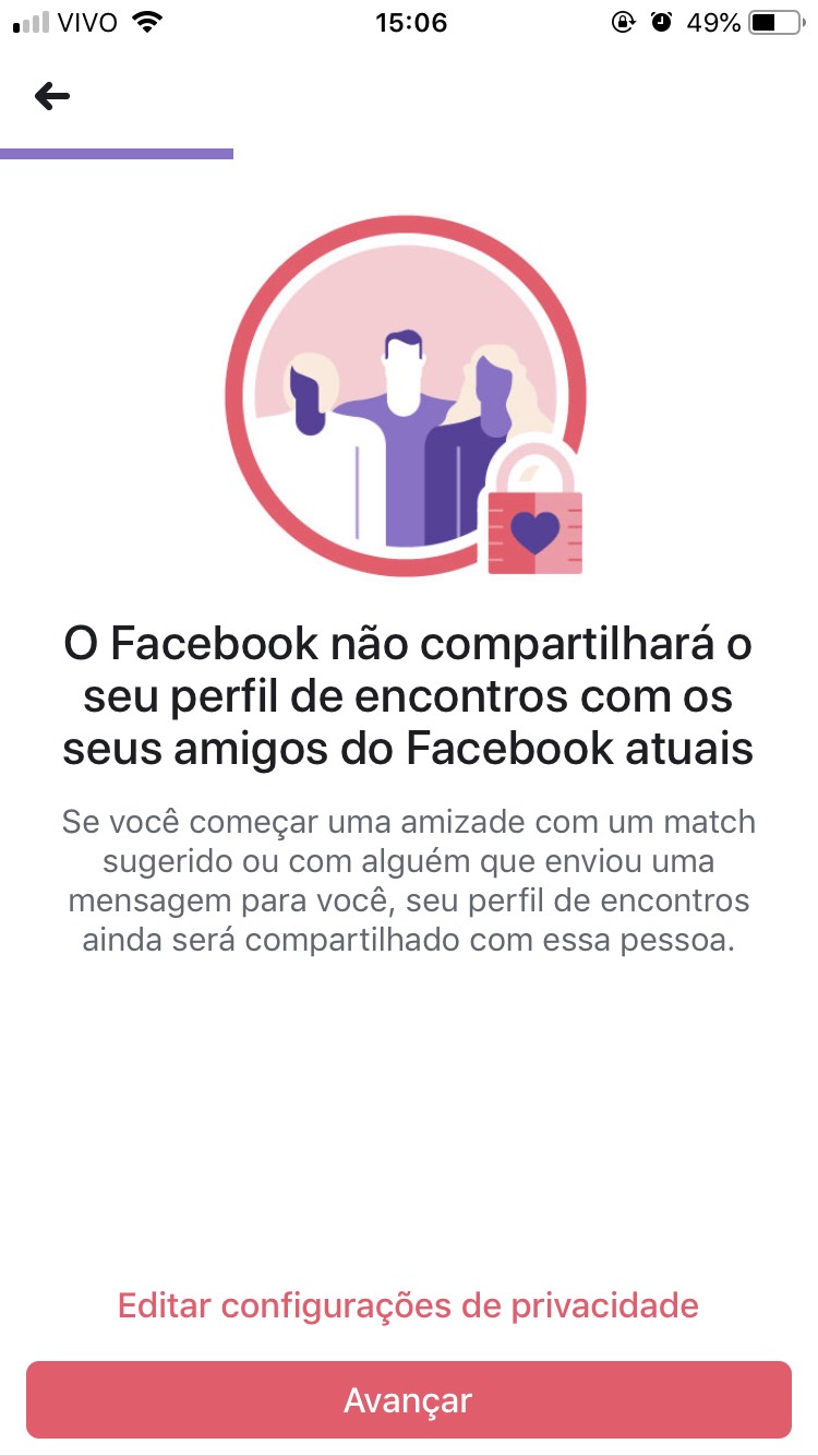 Dados sobre privacidade no Facebook Dating Dados sobre privacidade no Facebook Dating