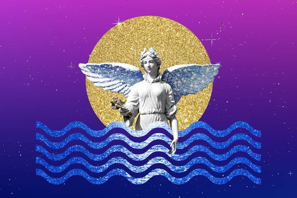 superlua em virgem Colagem representando a lua em Virgem