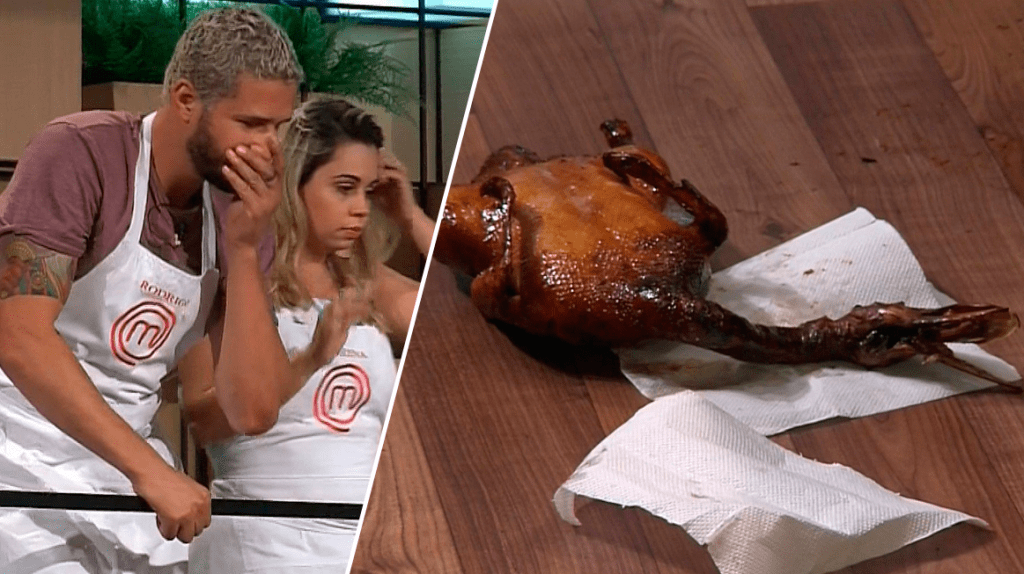 Masterchef: competidor serve pato que caiu no chão e assunto rende na web
