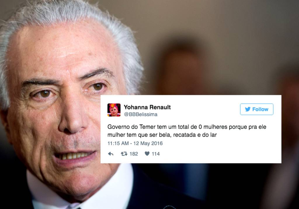 Ministério de Michel Temer não tem NENHUMA mulher. A internet não perdoou