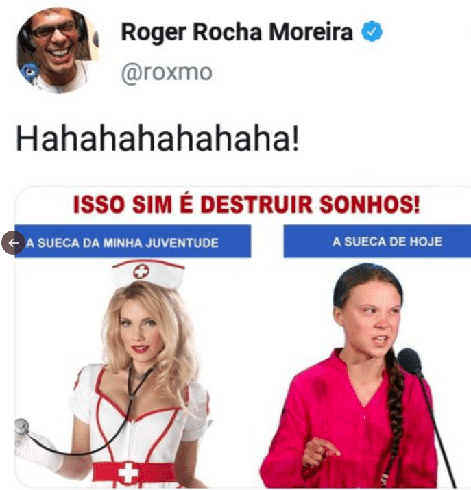 Tuíte problemático de Roger Rocha Moreira Tuíte problemático de Roger Rocha Moreira