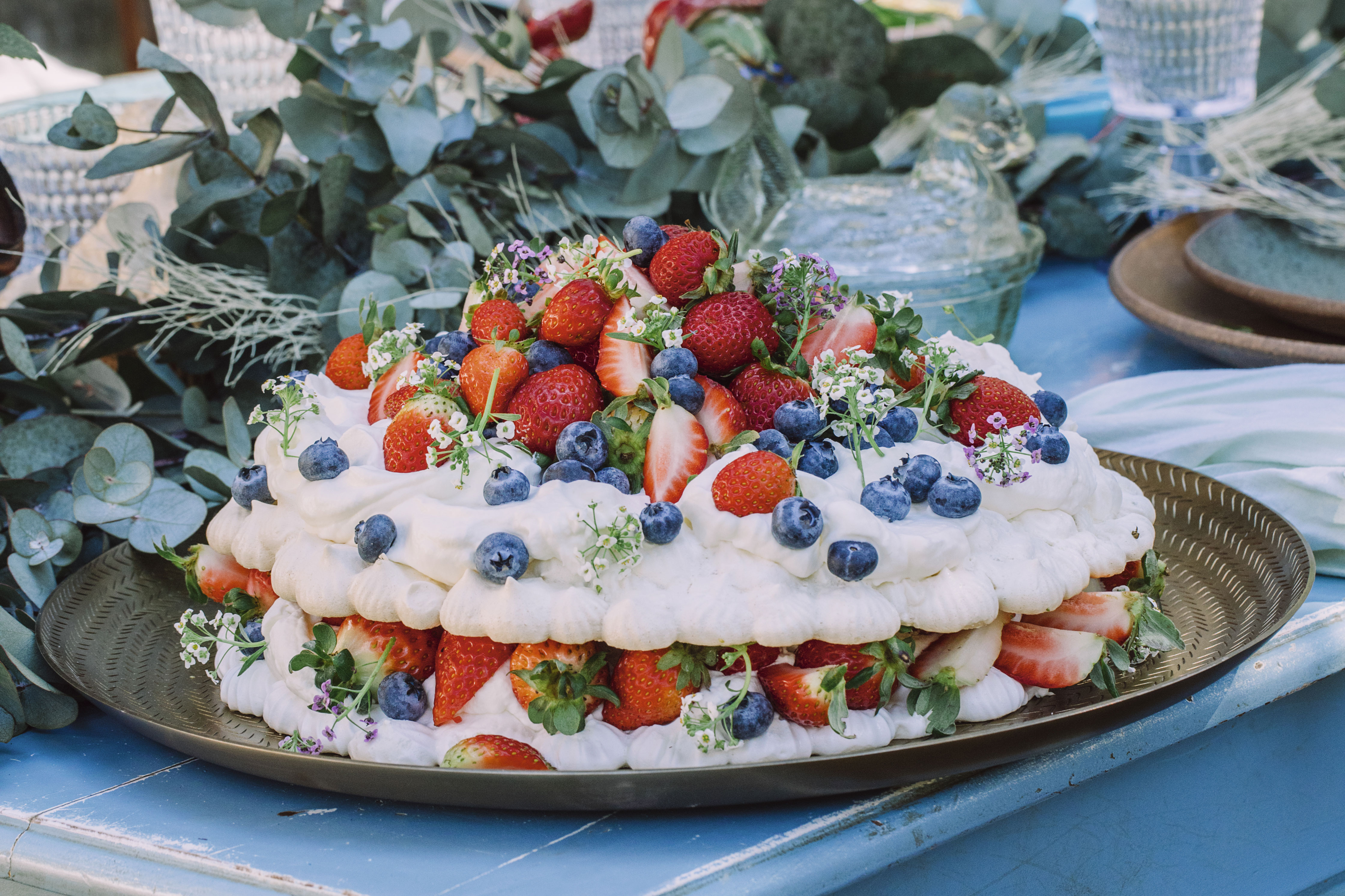 O pavlova &eacute; uma sobremesa t&iacute;pica da Nova Zel&acirc;ndia