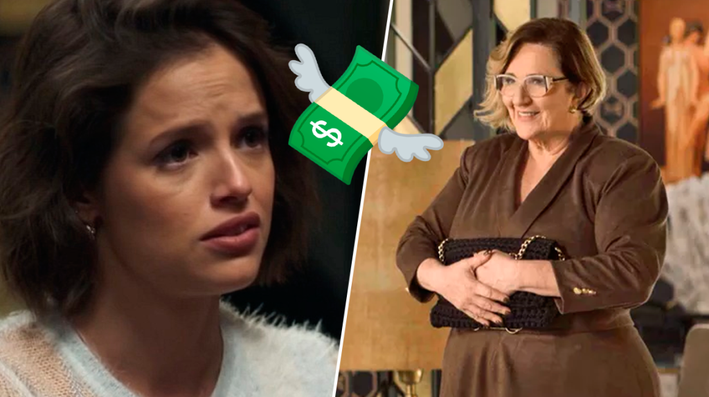 Pobre, Josiane pede dinheiro emprestado à Ellen em ‘A Dona do Pedaço’