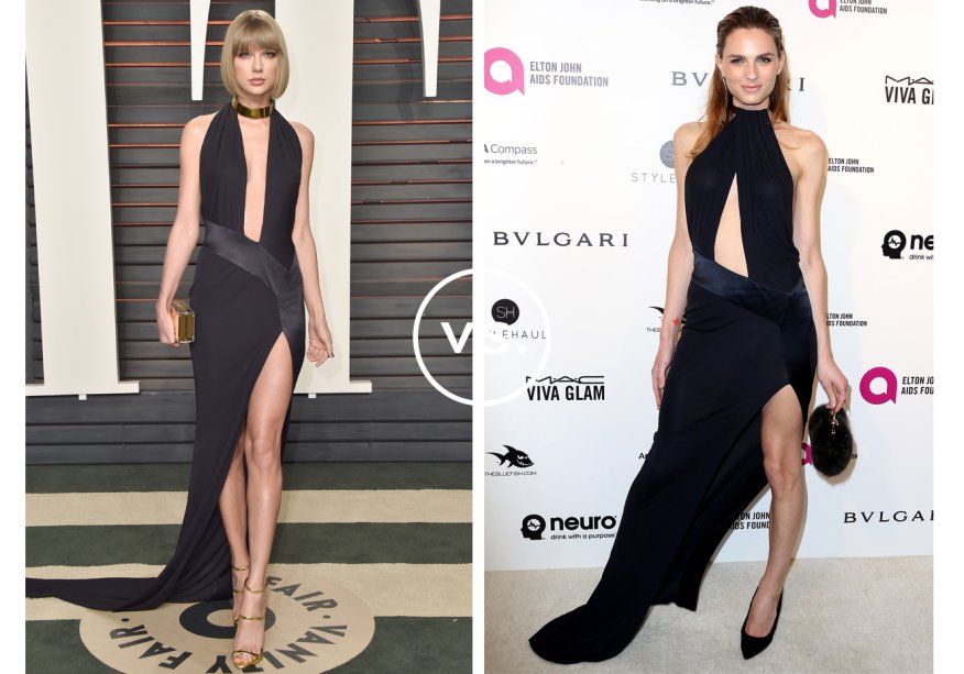 <strong>Taylor Swift</strong> e <strong>Andreja Pejić </strong>vestem<strong> Alexandre Vauthier</strong>. Mesmo dia, eventos diferentes! Taylor escolheu o vestido com decote profundo e fenda para marcar presença na festa promovida pela Vanity Fair após o Oscar. Já Andreja, usando uma versão da peça com decote um pouco mais fechado, posou para os fotógrafos no agito comandado por Elton John depois da premiação.