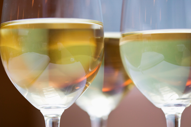 Glasses of white wine