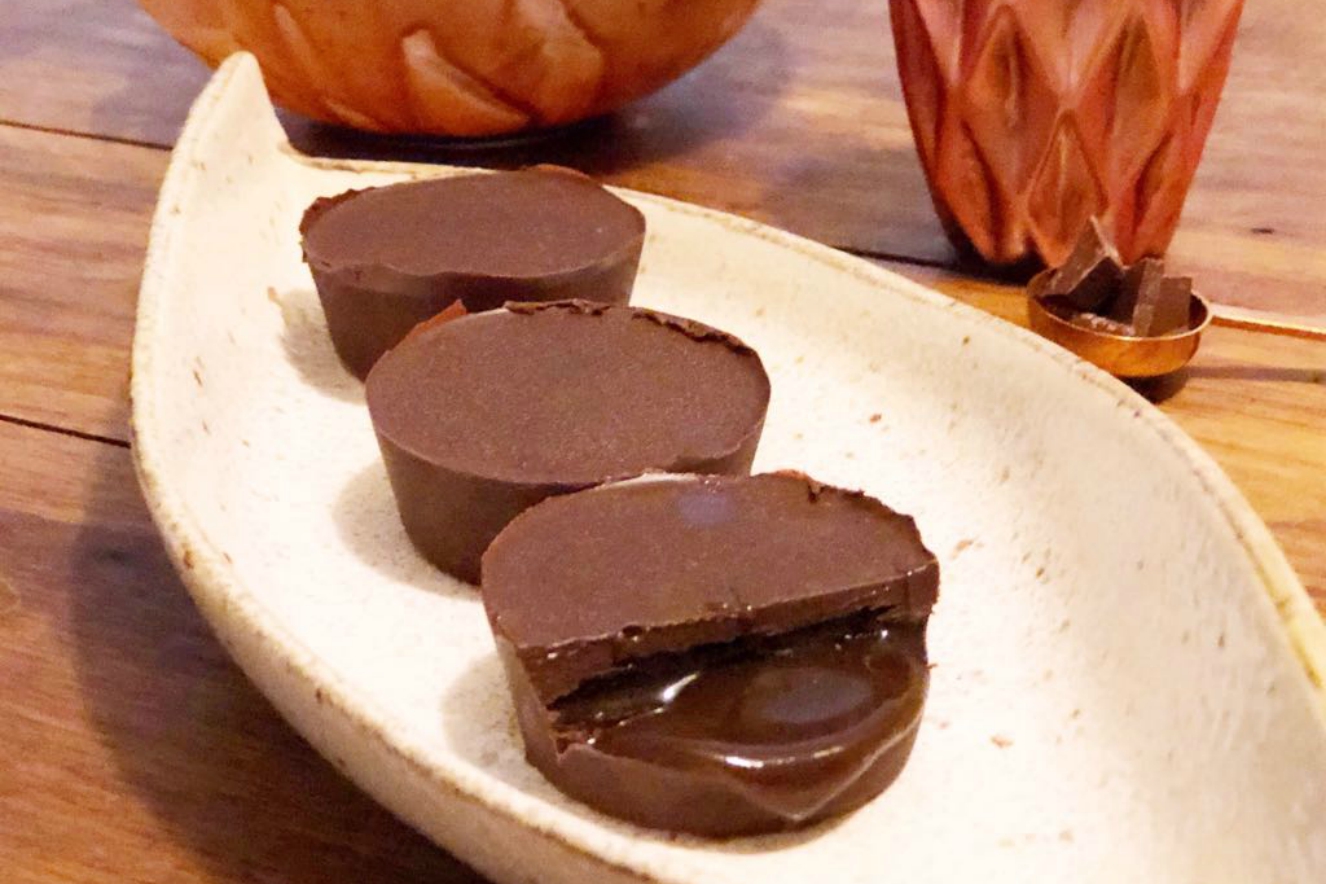 Bombom de caramelo saudável