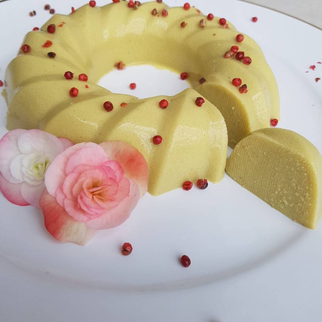 Flan proteico de abacate