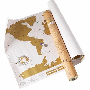 Mapa Raspadinha, de papel cuchê (88 x 52 cm) – ao raspar os países com uma moeda, aparecem as cores. Walmart.com, R$ 94,66. Mapa Raspadinha, de papel cuchê (88 x 52 cm) – ao raspar os países com uma moeda, aparecem as cores. Walmart.com, R$ 94,66.