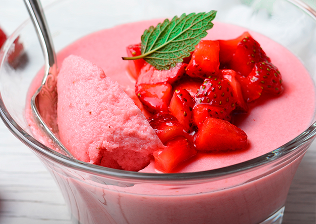 Mousse de morango fit