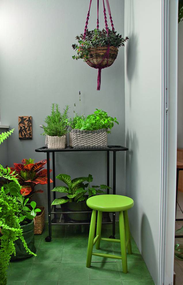 <span>Como não é uma sacada fechada, está sujeita a sol e chuva, então escolhemos um piso mais resistente”, informaa designer de interiores Ana Paula Veirano. Trata-se de ladrilho hidráulico verde, dando unidade às folhagens e reforçando a ideia do urban jungle.</span> <span>Como não é uma sacada fechada, está sujeita a sol e chuva, então escolhemos um piso mais resistente”, informaa designer de interiores Ana Paula Veirano. Trata-se de ladrilho hidráulico verde, dando unidade às folhagens e reforçando a ideia do urban jungle.</span>