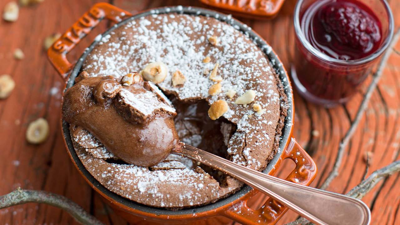 Suflê de chocolate irresistível
