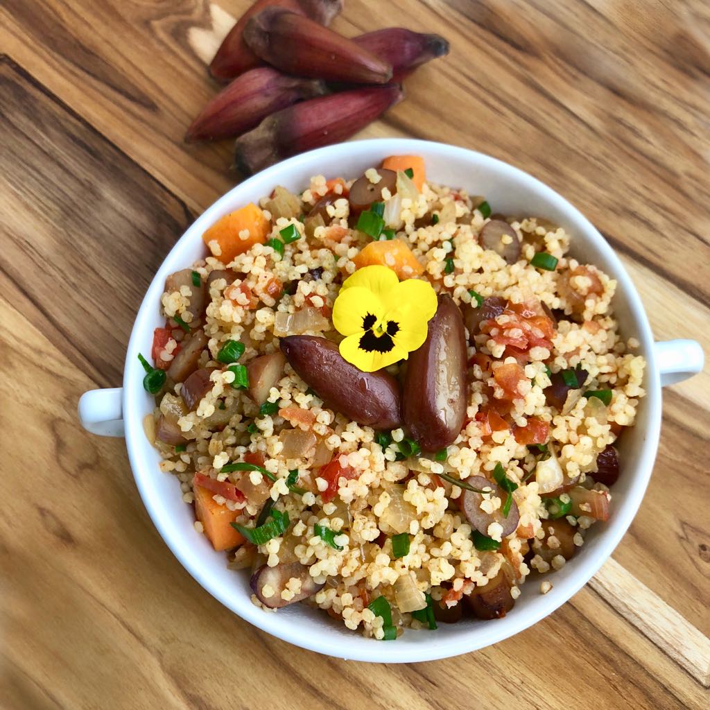 Carreteiro de painço com pinhão