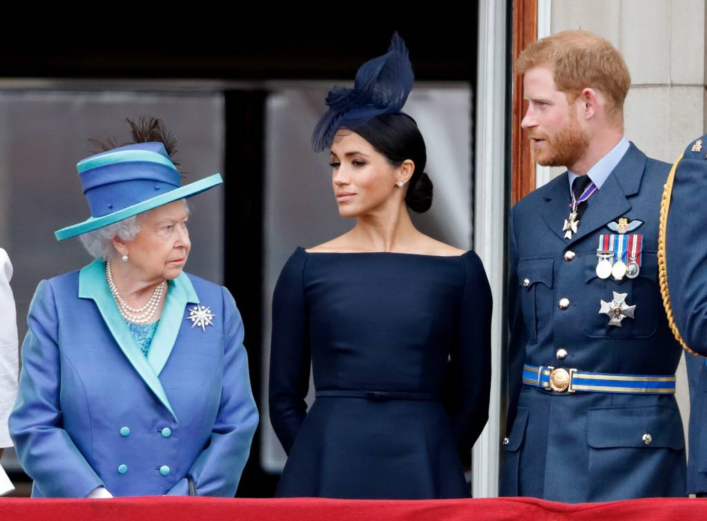 Rainha, Meghan e Harry Rainha Elizabeth, Meghan e Harry