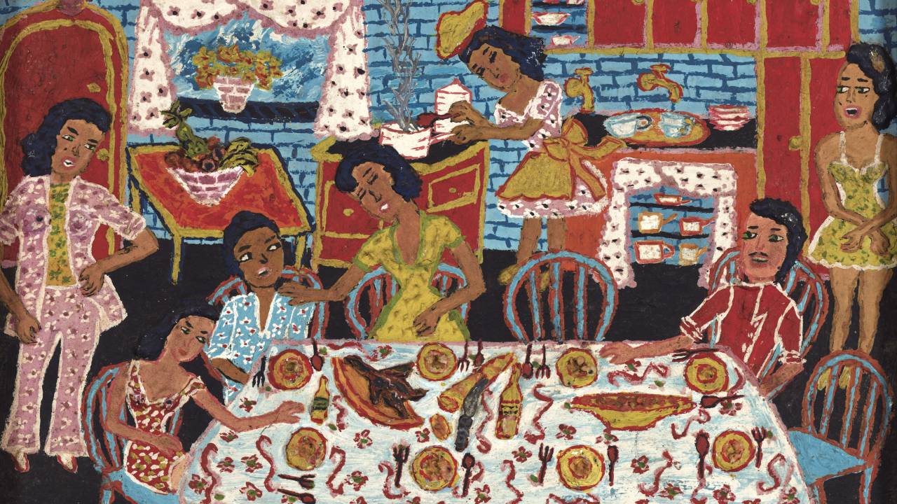 quadro Refeição da artista Maria Auxiliadora