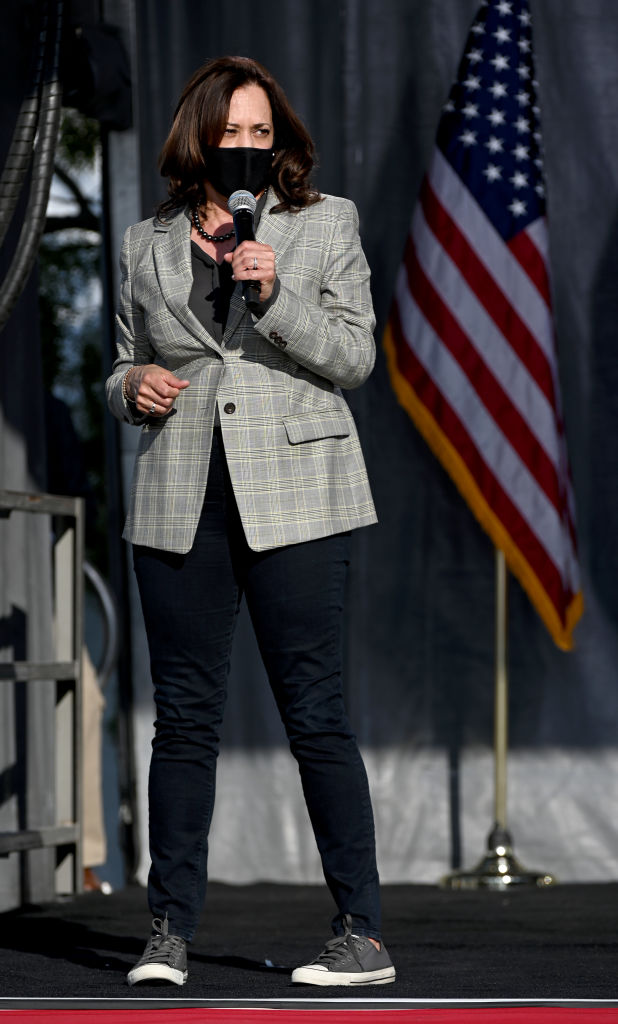Democratic Vice Presidential Nominee Kamala Harris Campaigns In Nevada Kamala