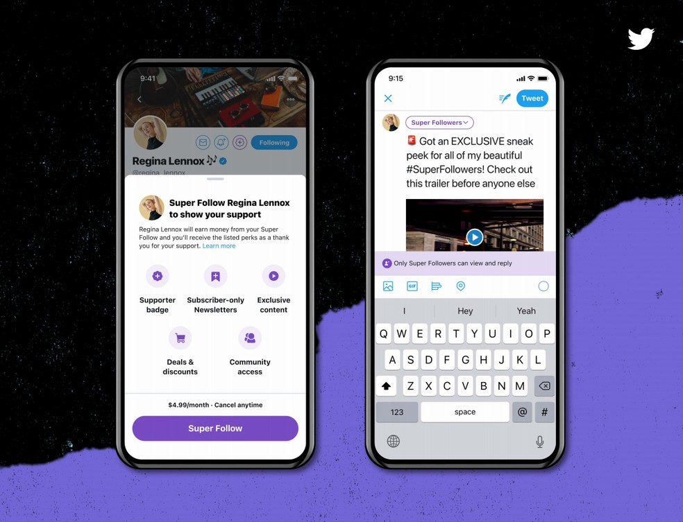 Como funcionará o Super Follow do Twitter