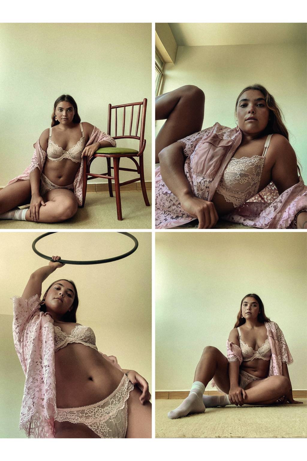 MODA26 Modelo usa lingerie e posa para foto em diversas poses