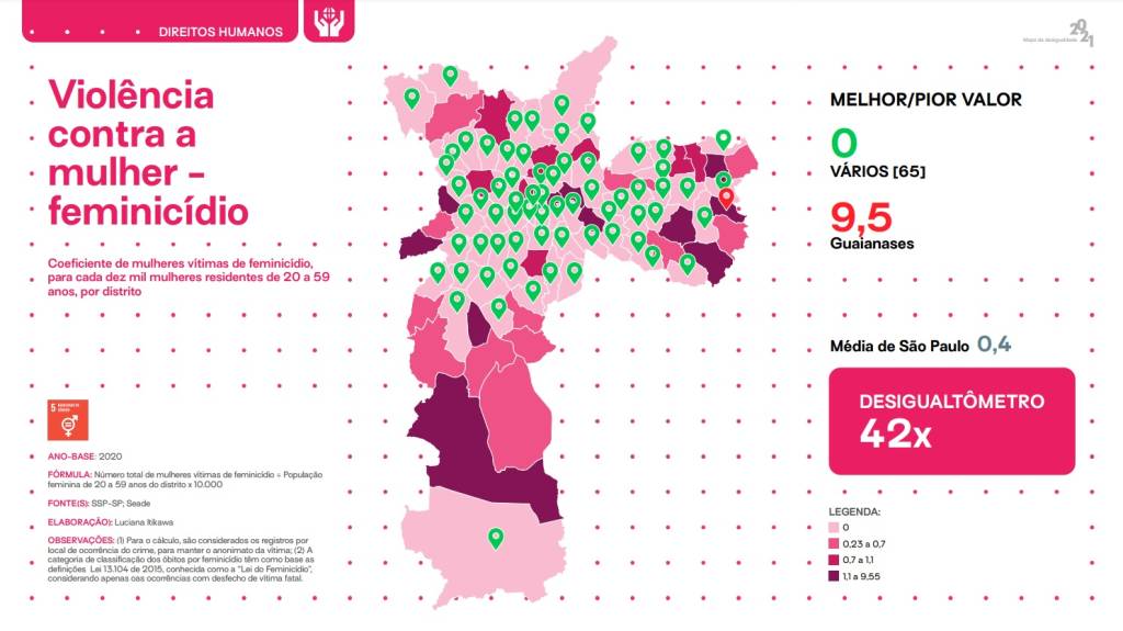 Mapa da Desigualdade 2021 -Feminicídio Mapa da Desigualdade 2021 -Feminicídio