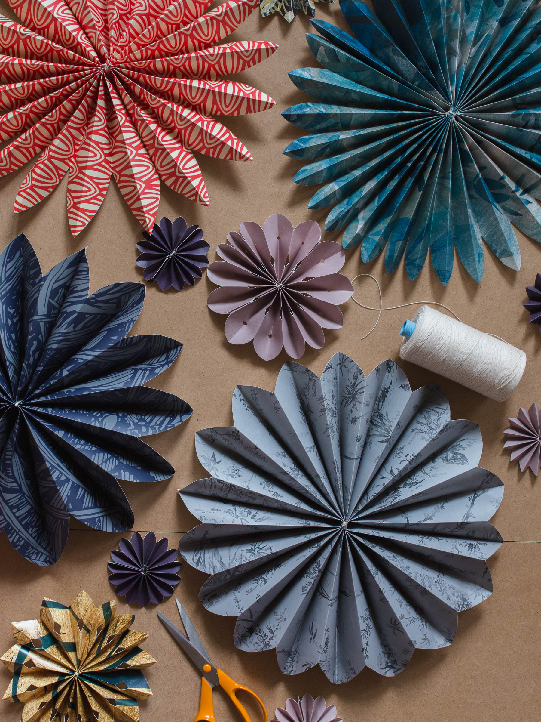 Enfeites de Natal de papel