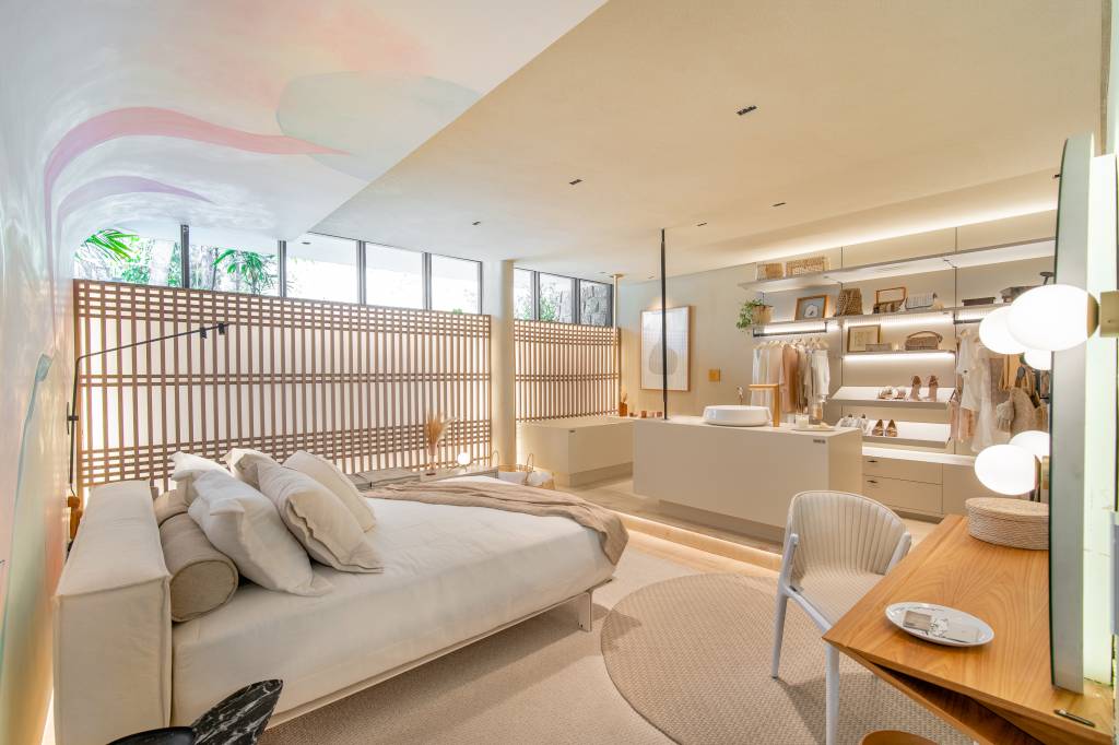 suite-da-liz-casacor1 Decoração de suíte valoriza o artesanato e o design com décor minimalista