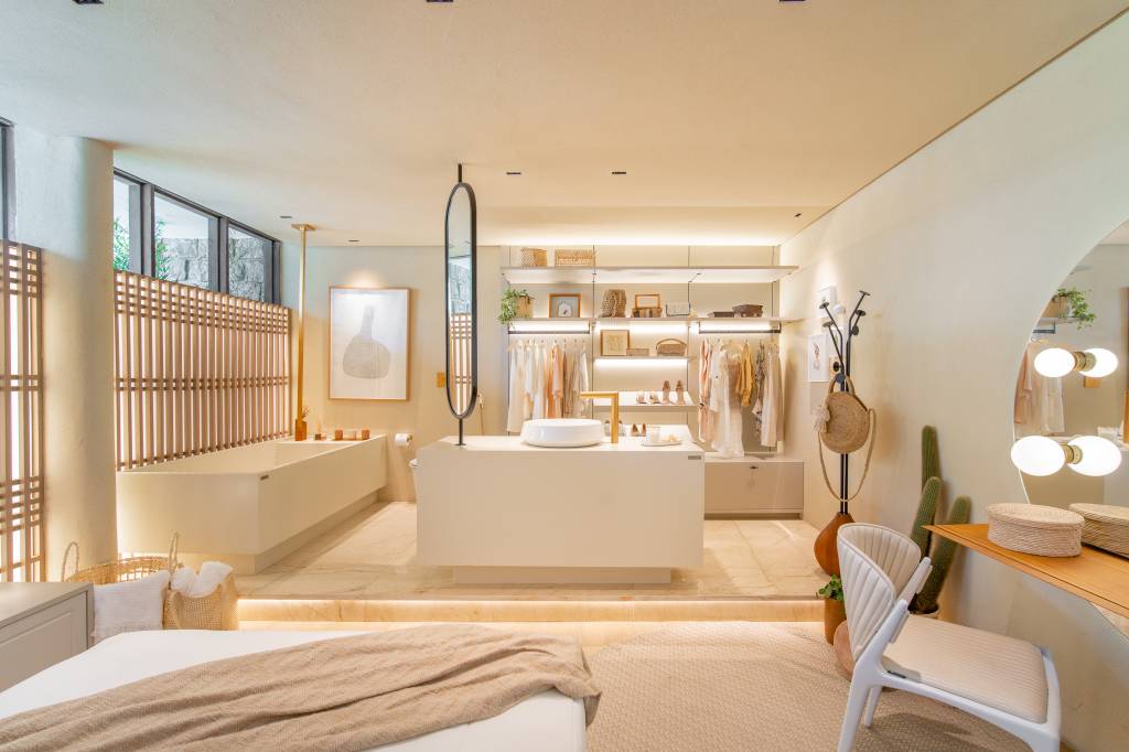 suite-da-liz-casacor4 Decoração de suíte valoriza o artesanato e o design com décor minimalista