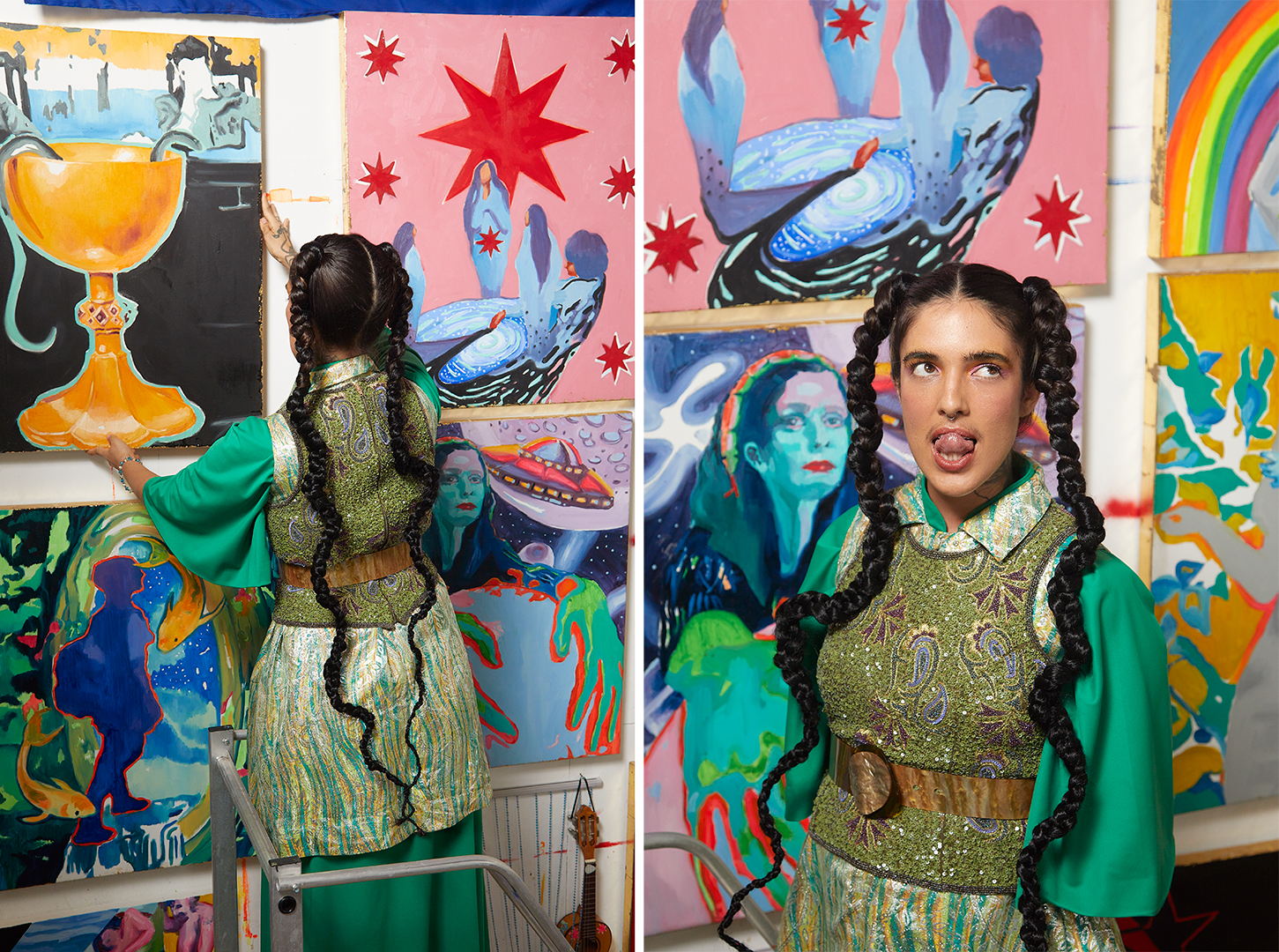 revista-claudia-marcela-cantuaria-priscilla-haefeli9 No seu ateliê, no bairro do Grajaú, no Rio: ousadia na arte e na vida