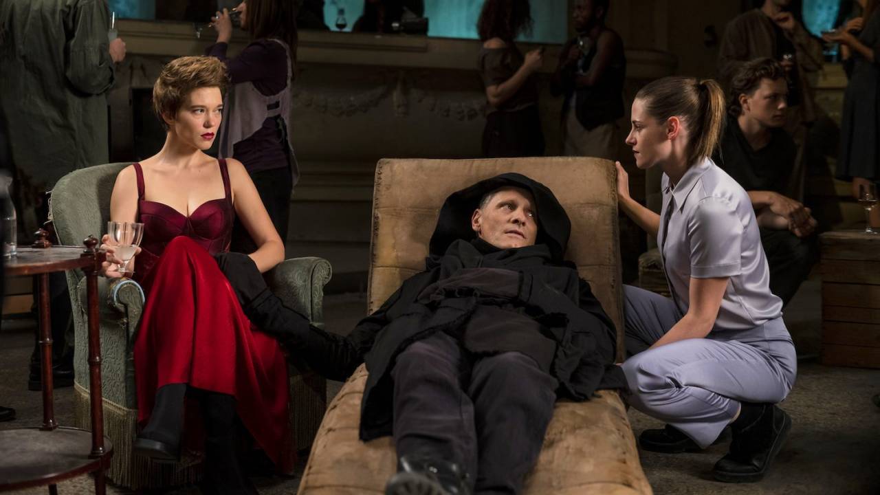 Viggo Mortensen, Léa Seydoux e Kristen Stewart - crimes do futuro